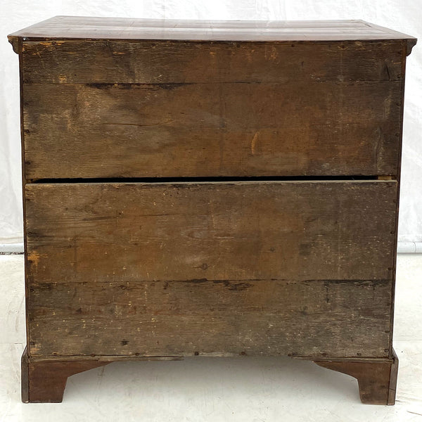 English George II Walnut Veneer Chest of Drawers