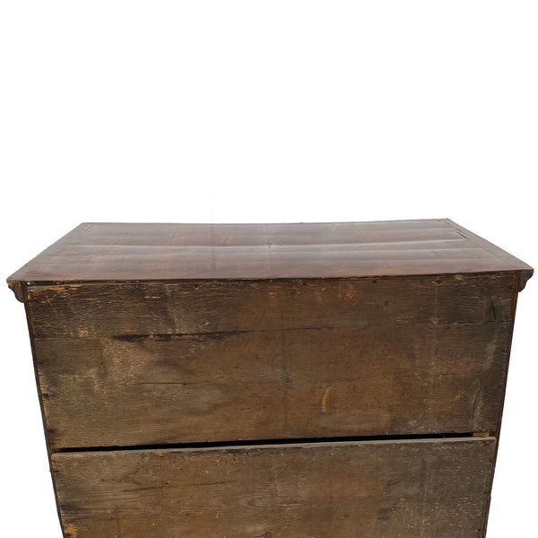 English George II Walnut Veneer Chest of Drawers