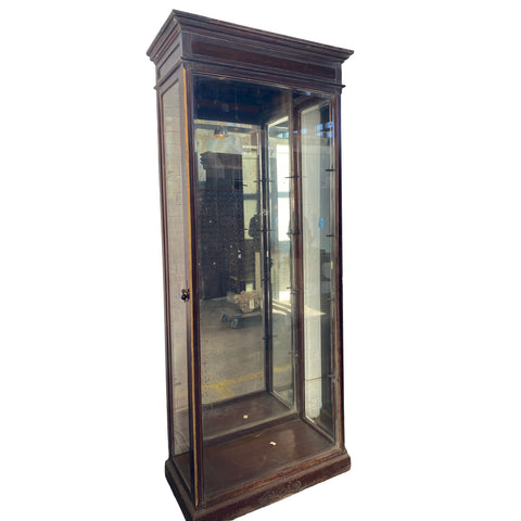 Lot 0215 | Anglo Indian Teak, Mirrored and Beveled Glass Tall 40-inch Palace Display Cabinet