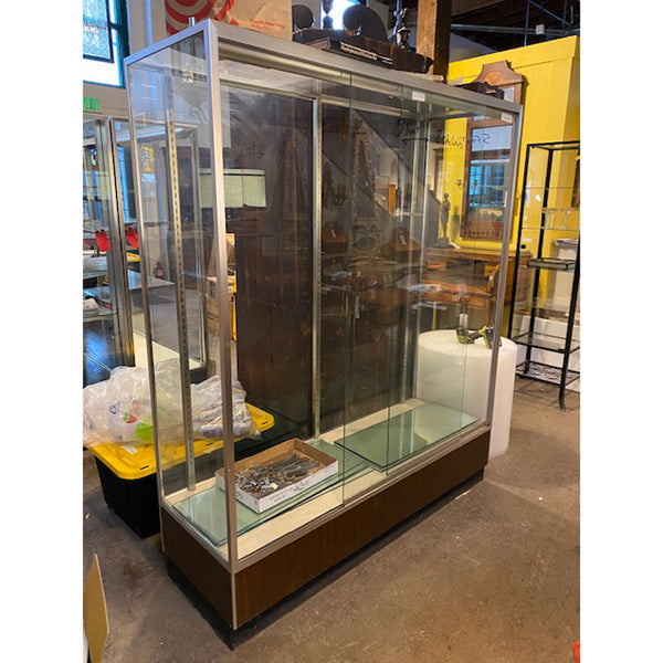 Lot 0530 | Medium Aluminum and Glass 60-inch Sliding Door Display Case