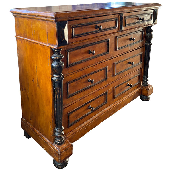 Lot 0547 | English Van Thiel & Co. Antique Style Pine Chest of Drawers