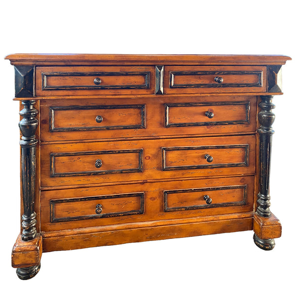 Lot 0547 | English Van Thiel & Co. Antique Style Pine Chest of Drawers