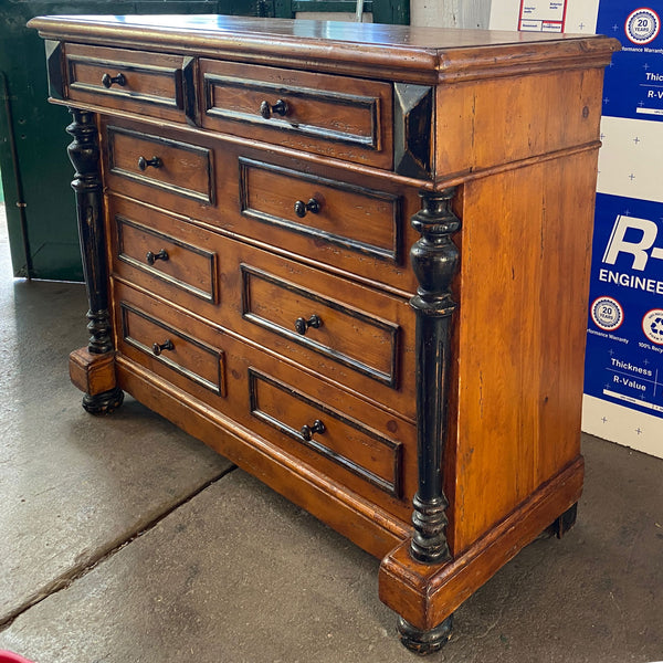 Lot 0547 | English Van Thiel & Co. Antique Style Pine Chest of Drawers