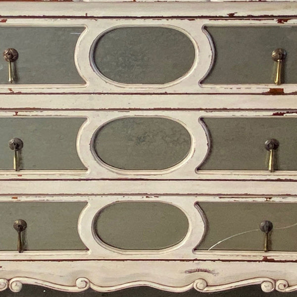 Lot 0549 | Vintage Style Mirrored and Painted Chest of Drawers