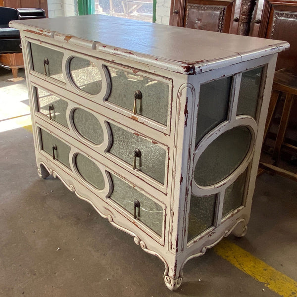Lot 0549 | Vintage Style Mirrored and Painted Chest of Drawers