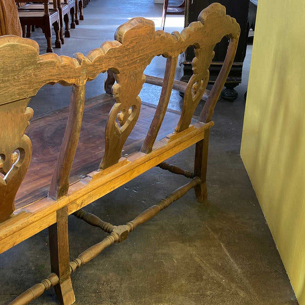 Large Indo-Portuguese Queen Anne Rosewood Four-Seat Settee