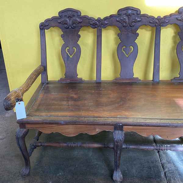 Large Indo-Portuguese Queen Anne Rosewood Four-Seat Settee