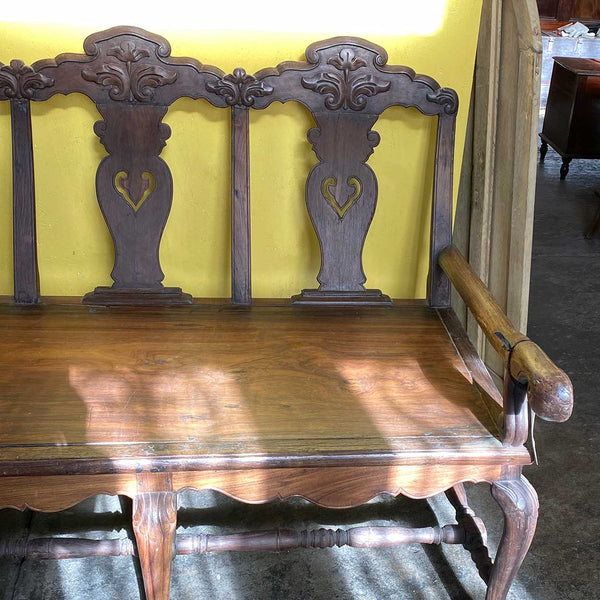 Large Indo-Portuguese Queen Anne Rosewood Four-Seat Settee