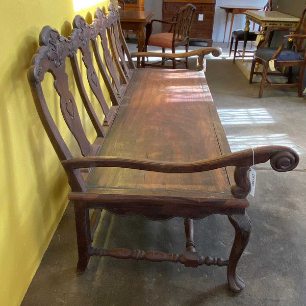 Large Indo-Portuguese Queen Anne Rosewood Four-Seat Settee
