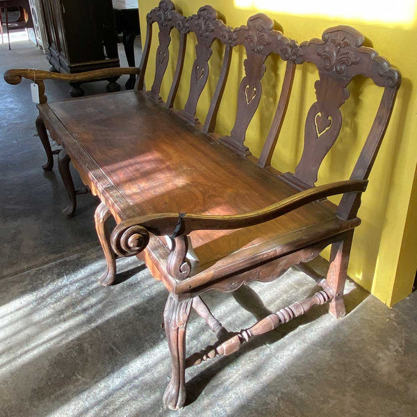 Large Indo-Portuguese Queen Anne Rosewood Four-Seat Settee
