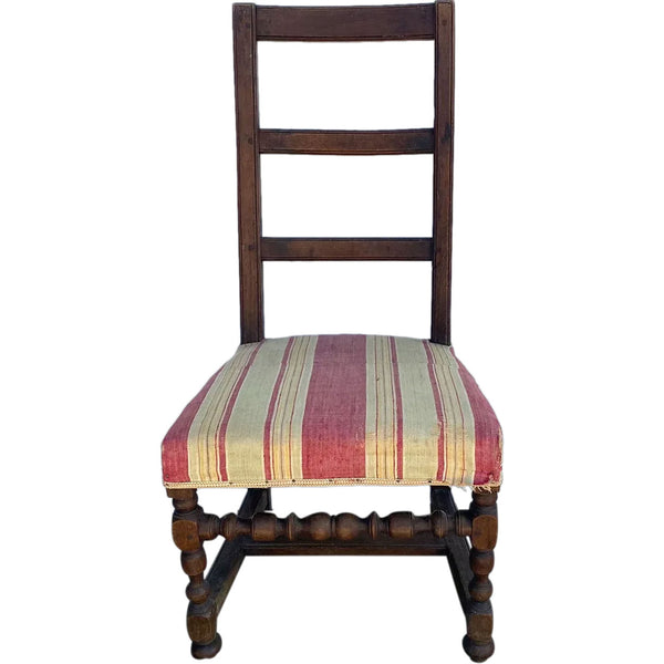 [RESTORE] French Provincial Louis XIV Walnut Ladderback Side Chair
