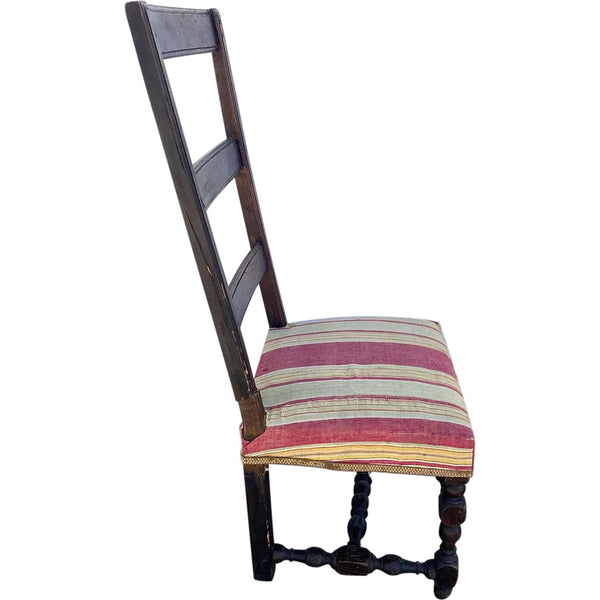[RESTORE] French Provincial Louis XIV Walnut Ladderback Side Chair