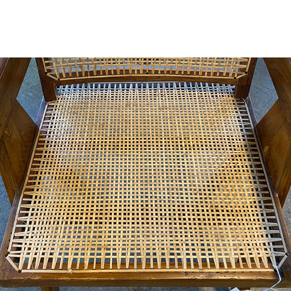 Vintage PIERRE JEANNERET Teak Conference Chair from Chandigarh, India