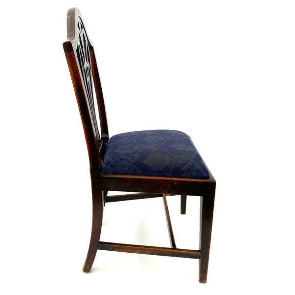 English Hepplewhite Mahogany Upholstered Seat Side Chair