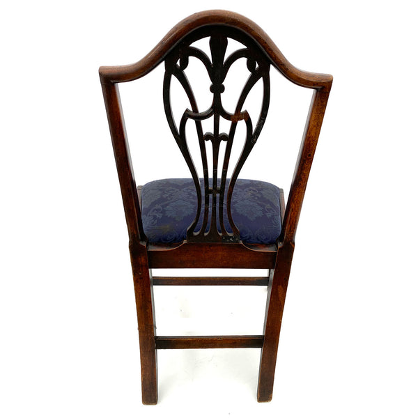 English Hepplewhite Mahogany Upholstered Seat Side Chair