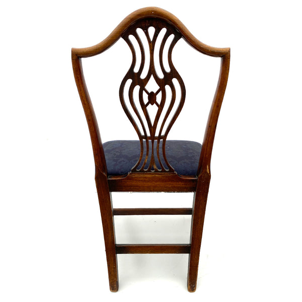 English Hepplewhite Mahogany Upholstered Seat Side Chair