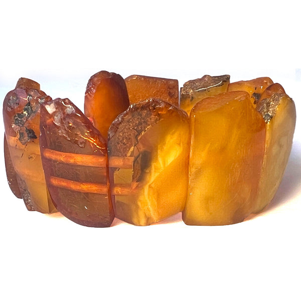 Vintage Natural Baltic Amber Cuff Bracelet