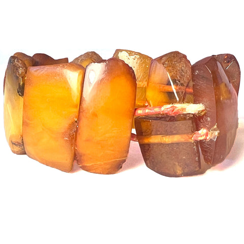 Vintage Natural Baltic Amber Cuff Bracelet
