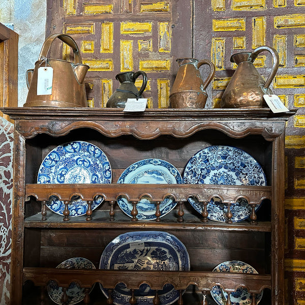 French Provincial Chestnut, Pine and Walnut Plate Rack (Vaisselier Egouttoir)