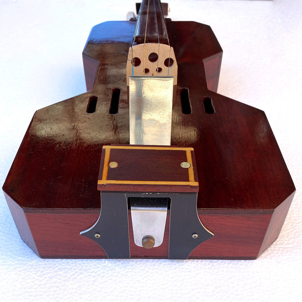 Vintage American Leroy Davison Folk Art Violin and Bow with Custom Case