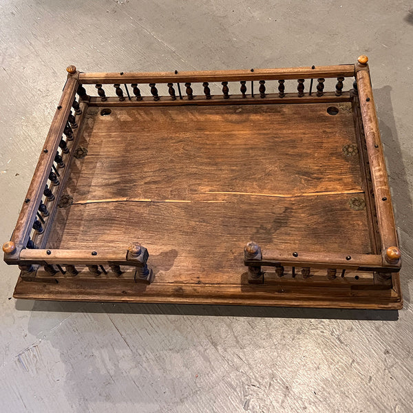 Indian Teak Altar Shrine Platform / Gallery Tray