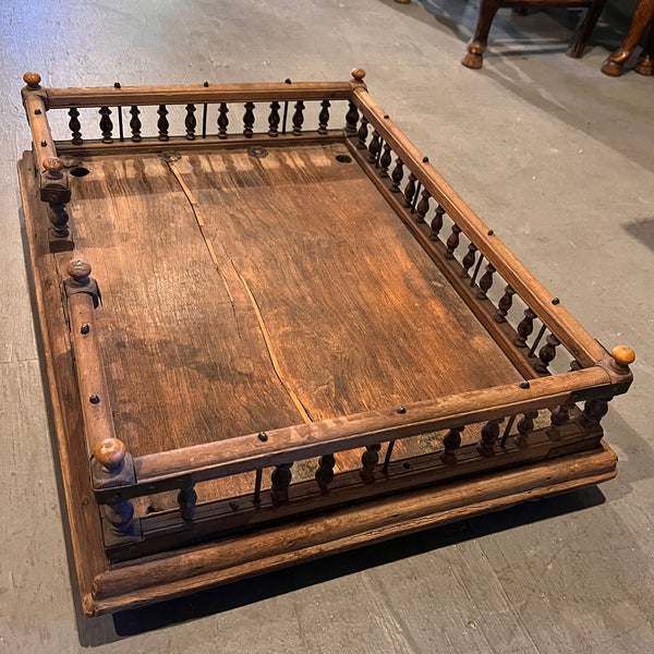 Indian Teak Altar Shrine Platform / Gallery Tray