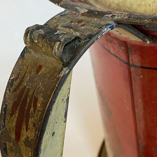 American Victorian Painted Tole Garden Watering Can