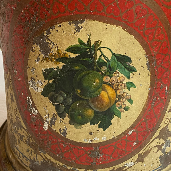 American Victorian Painted Tole Garden Watering Can