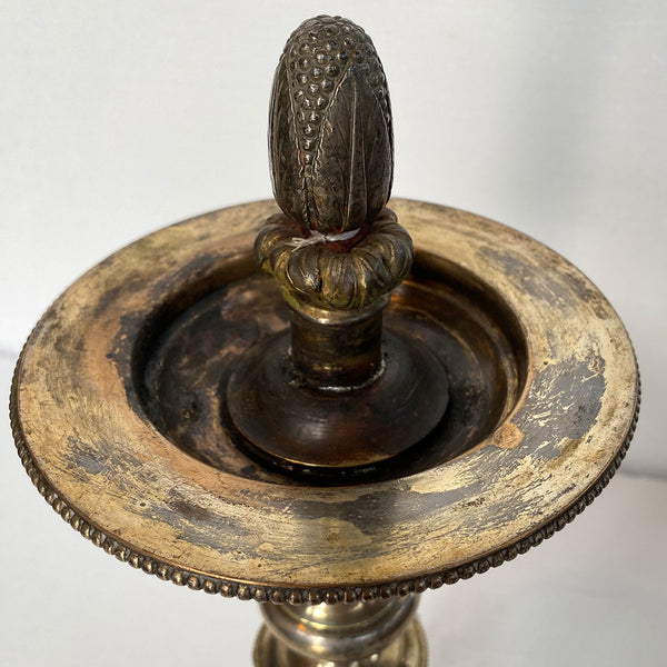 English Baroque Revival Gilt Silverplate and Brass Elibank Armorial Epergne Stand Base