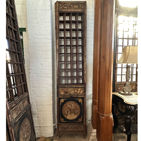Chinese Qing Gilt Lacquered Wood 12-Panel 23-Foot Floor Screen / Room Divider