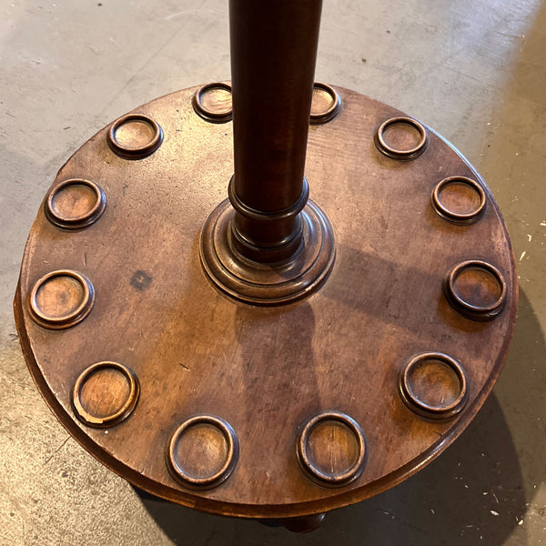English Victorian Walnut Billiards 12-Pool Cue Floor Stand