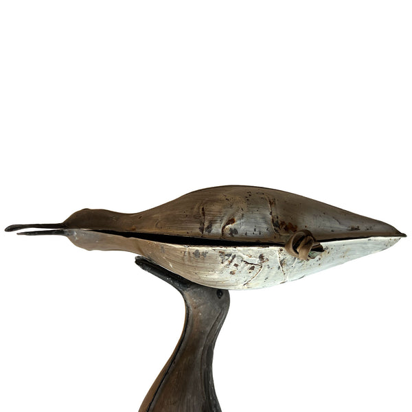 Pair American New England Painted Tin Shore Bird Decoys