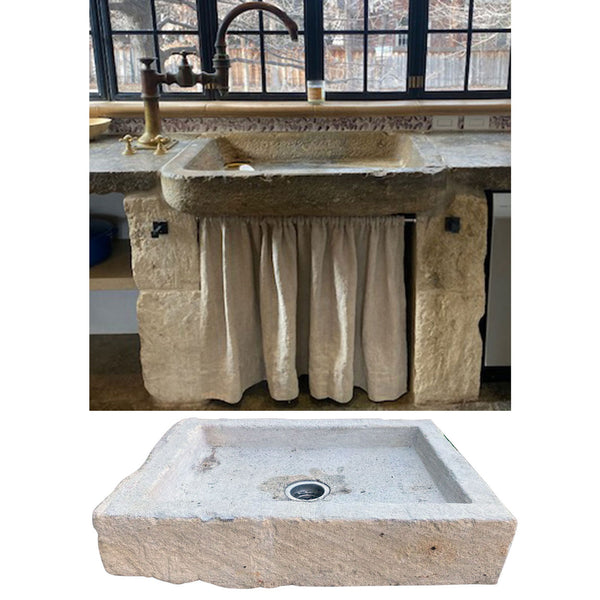 Lot 0329 | 2 Early European Carved Limestone Trough Sinks