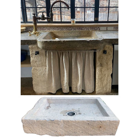 Lot 0329 | 2 Early European Carved Limestone Trough Sinks