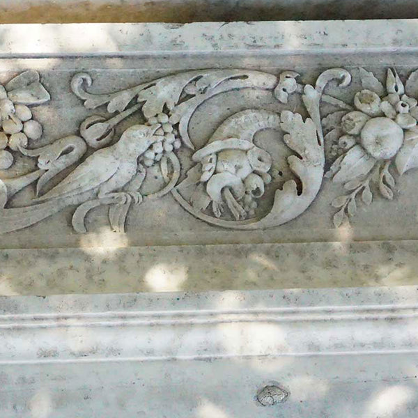 Large French Renaissance Style Marble Lafayette Hughes Mansion Fireplace Surround