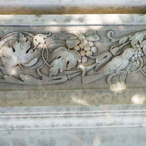 Large French Renaissance Style Marble Lafayette Hughes Mansion Fireplace Surround