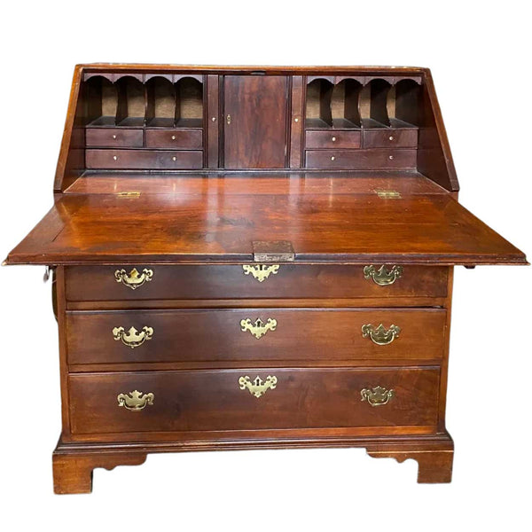 American Pennsylvania Chippendale Walnut Drop-Front Desk