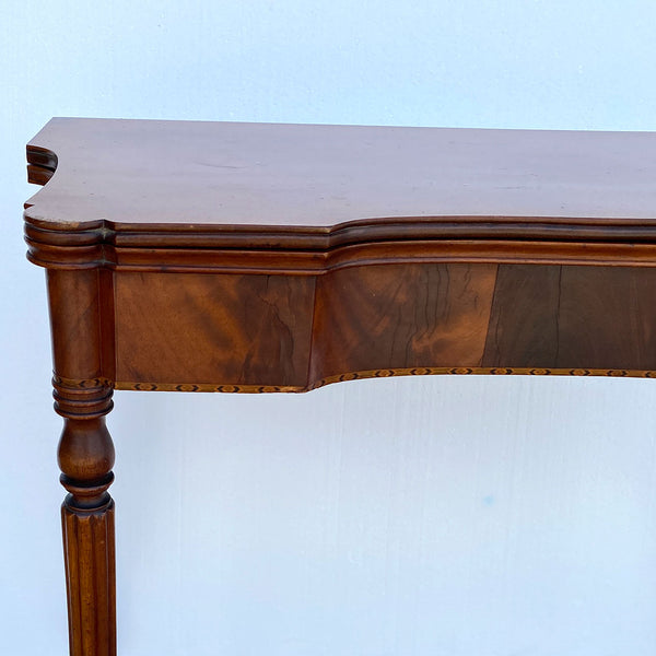 American New England Sheraton Mahogany Fold-Over Card Table