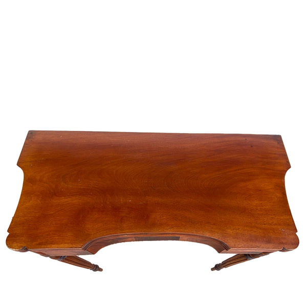 American New England Sheraton Mahogany Fold-Over Card Table