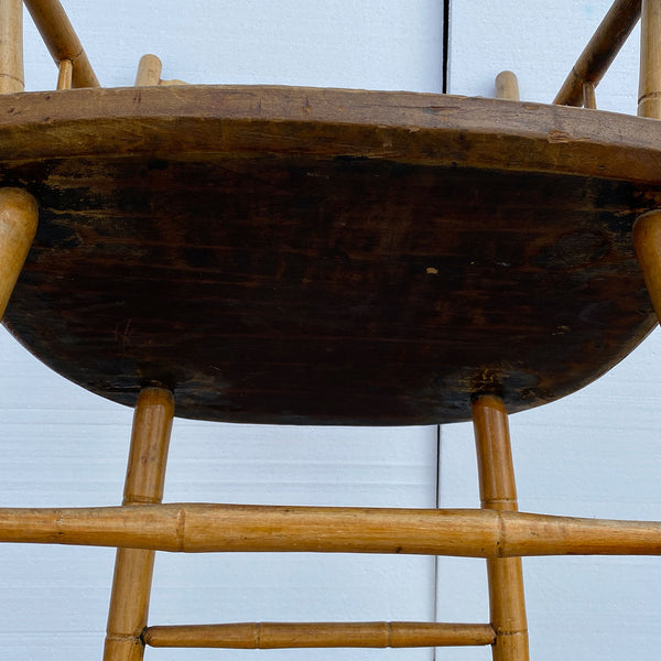 American New England Maple Bobbin Turned Windsor Armchair