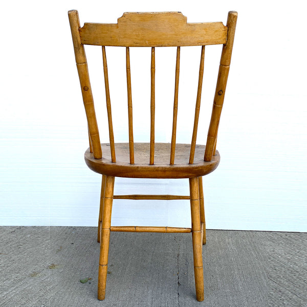 American New England Maple Bobbin Turned Windsor Armchair