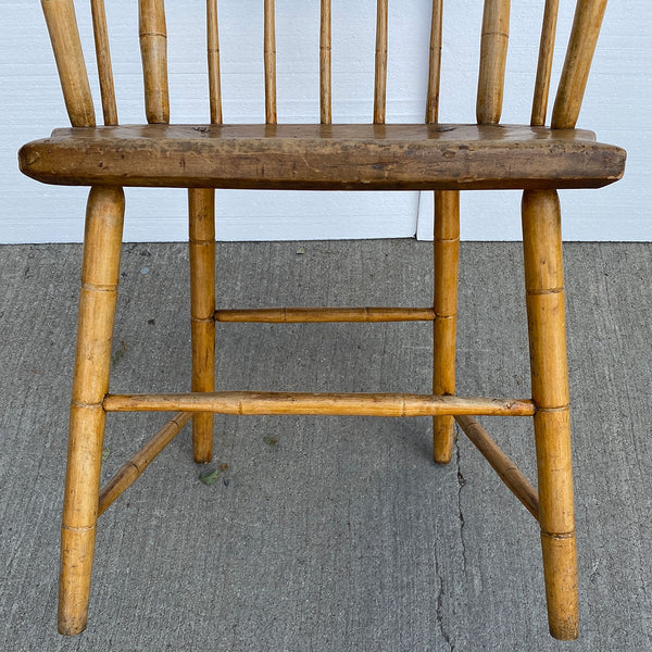 American New England Maple Bobbin Turned Windsor Armchair