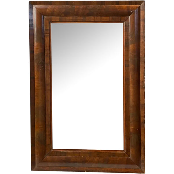American Empire Flame Mahogany Rectangular Wall Mirror