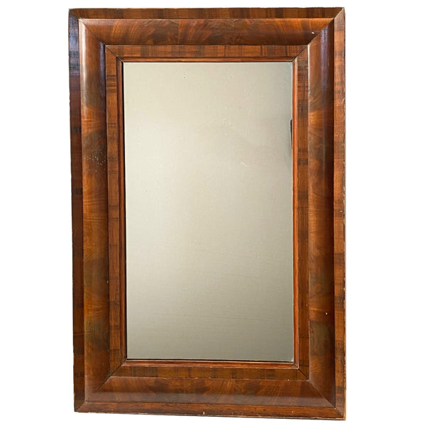 American Empire Flame Mahogany Rectangular Wall Mirror