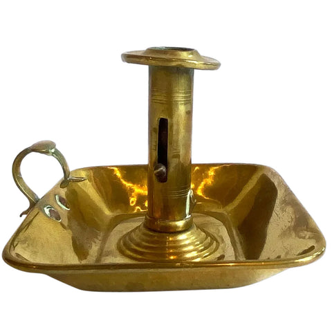 English Regency Brass Ejector Candle Chamberstick