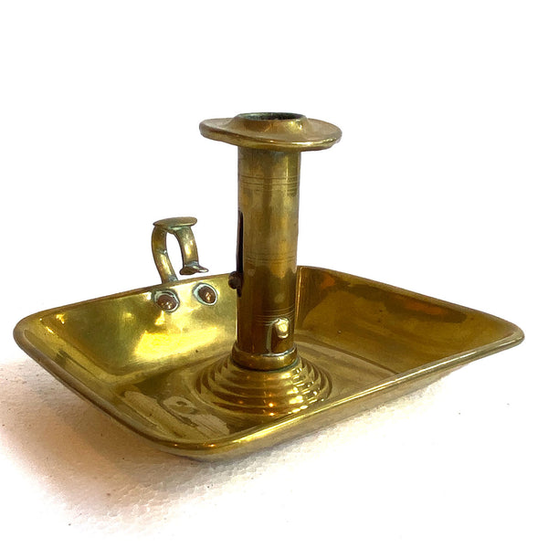 English Regency Brass Ejector Candle Chamberstick
