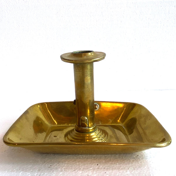 English Regency Brass Ejector Candle Chamberstick