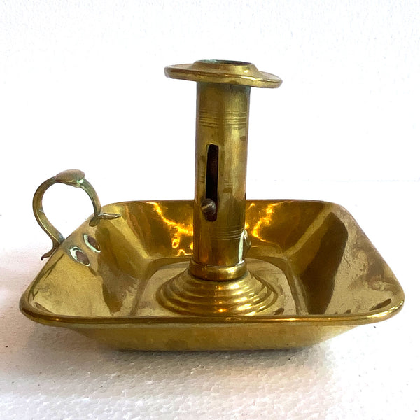 English Regency Brass Ejector Candle Chamberstick