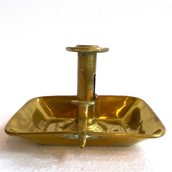 English Regency Brass Ejector Candle Chamberstick