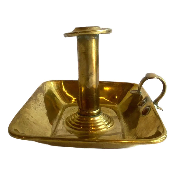 English Regency Brass Ejector Candle Chamberstick